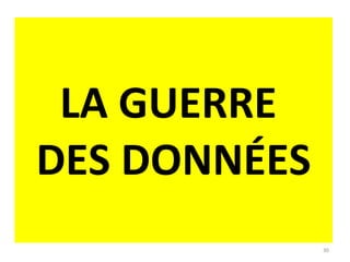 LA GUERRE  DES DONNÉES 