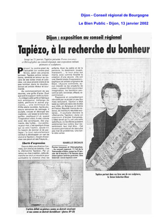 Le Bien Public - Dijon, 13 janvier 2002
Dijon - Conseil régional de Bourgogne
 