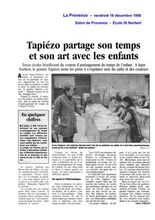 La Provence - vendredi 18 décembre 1998
Salon de Provence - École St Norbert
 