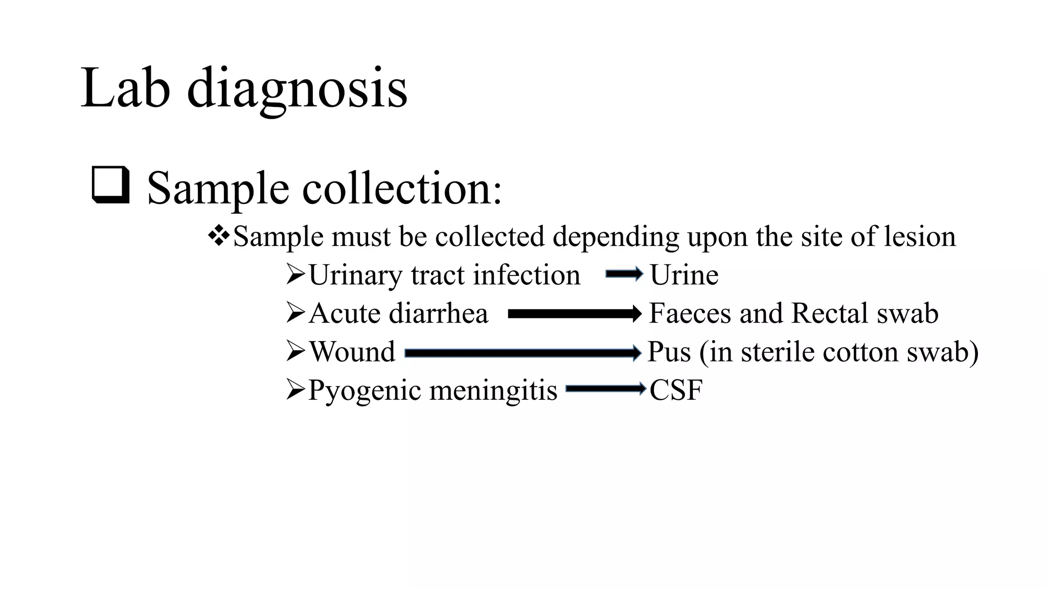 E coli lab types and laboratory diagnosis | PPTX
