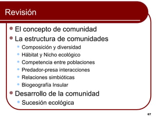 Ecología de comunidades y ecosistemas