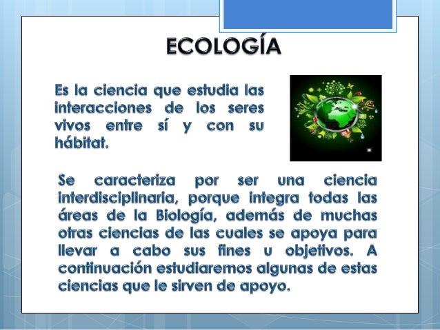 Ecología y su relación con otras ciencias
