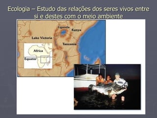 Ecologia – Estudo das relações dos seres vivos entre si e destes com o meio ambiente 