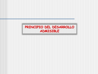 PRINCIPIO DEL DESARROLLO
ADMISIBLE
 