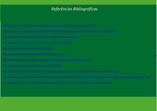 Referências Bibliográficas
http://emais.estadao.com.br/noticias/geral,ponto-sem-retorno-para-a-amazonia-e-50-de-corte,281171
http://noticias.terra.com.br/ciencia/interna/0,,OI3052724-EI299,00-Estudo+Amazonia+pode+virar+savana+a+partir+de.html
https://mundoestranho.abril.com.br/ambiente/a-amazonia-pode-virar-um-deserto/
http://www.oeco.org.br/noticias/arco-do-fogo-avanca-sobre-o-amazonas/
http://www.eco21.com.br/textos/textos.asp?ID=1318
http://riosvoadores.com.br/o-projeto/fenomeno-dos-rios-voadores/
http://www.greenclick.com.br/saiba-o-que-sao-rios-voadores-e-como-interferem-clima-brasil/
http://www.gentedeopiniao.com.br/imprimir.php?news=132690
http://g1.globo.com/natureza/noticia/2014/04/queimada-na-amazonia-tem-impacto-mais-severo-na-seca-aponta-estudo.html
https://noticias.uol.com.br/meio-ambiente/ultimas-noticias/redacao/2016/09/05/a-amazonia-arde-queimadas-destroem-fauna-flora-e-agrava-aquecimento.htm
https://www.greenme.com.br/informar-se/biodiversidade/2837-queimadas-na-amazonia-destruicao-da-biodiversidade
 