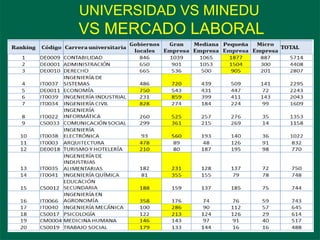 UNIVERSIDAD VS MINEDU
VS MERCADO LABORAL
 