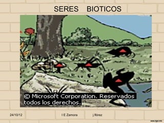 SERES         BIOTICOS




24/10/12    I E Zamora    j.flórez
 