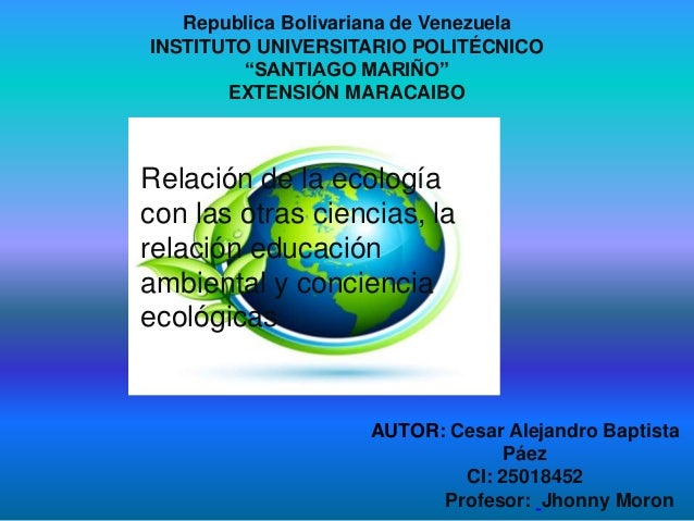 Ecologia Relación de la ecología con las otras ciencias