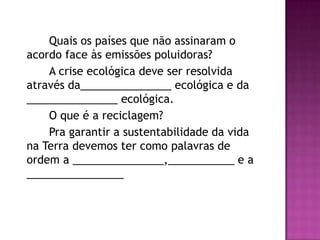 Ecologia e valores