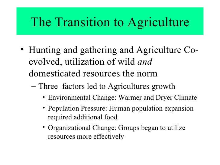 Ecological Anthropology Hunting& Gathering & Subsistence Food Produc…