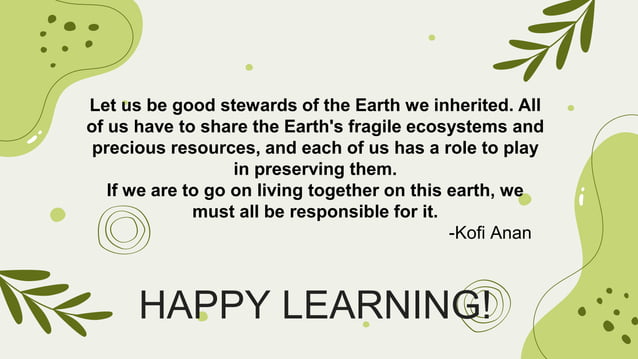 ECOLOGICAL-LITERACY_-GROUP6.pptx | Environment | Science