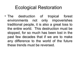 Ecological Restoration ,[object Object]