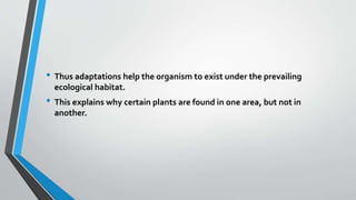 ECOLOGICAL ADAPTATION IN PLANTS.pptx ggg | PPTX