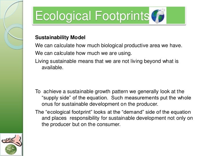 Ecological foot prints