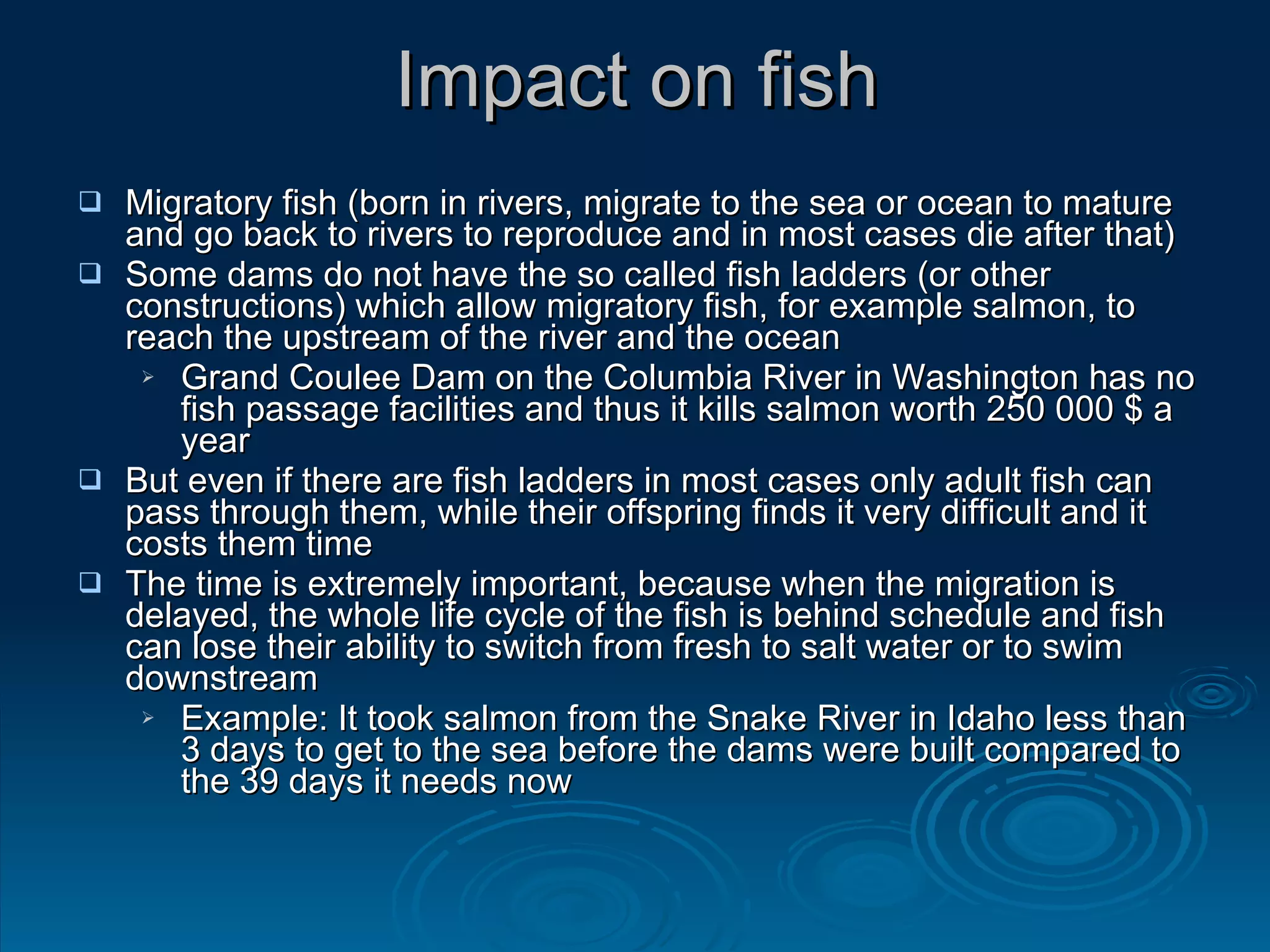 Ecological impacts of dams and water diversions | PPT