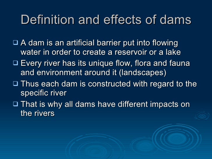 Ecological impacts of dams and water diversions