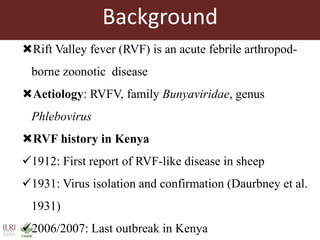Using ecological niche modelling for mapping the risk of Rift Valley fever in Kenya