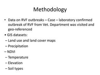 Applications of ecological niche modelling for mapping the risk of Rift Valley fever in Kenya