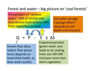 Blue water
streamflow
Rainfall triggering
conditions
Precipi-
tation
Rainbow water Atmospheric transport
Soil & ground-wat...