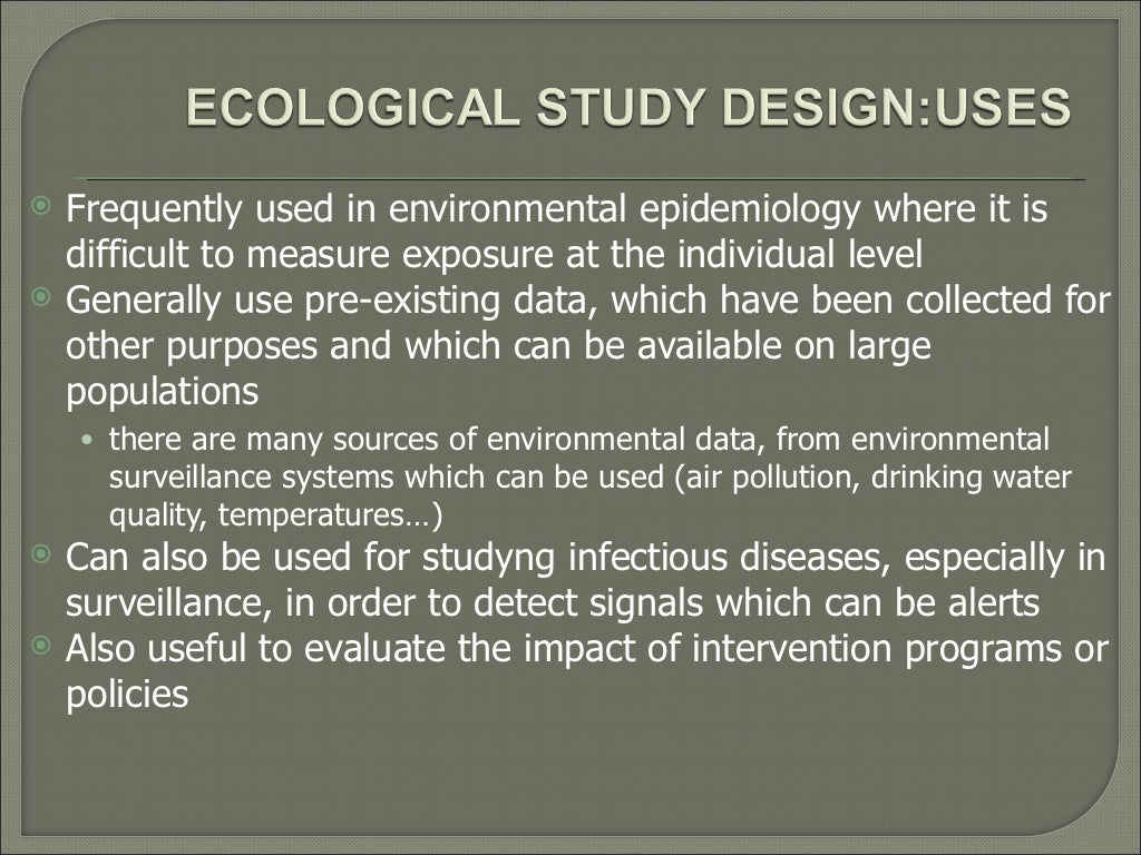 thesis on ecological study