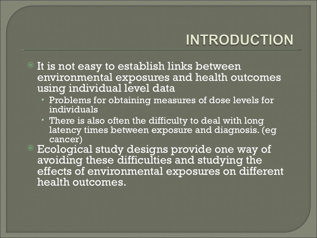 Ecological Study