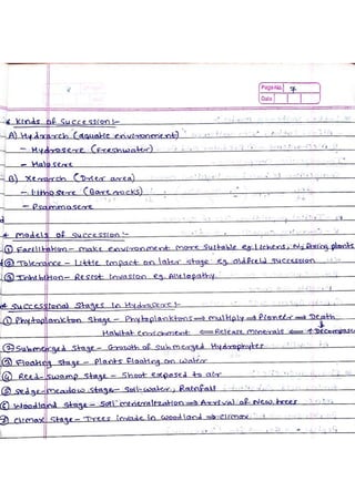 Ecological Succession | PDF