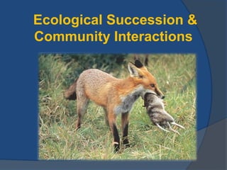 Ecological Succession &
Community Interactions
 