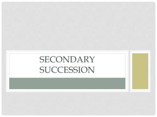 SECONDARY
SUCCESSION
 