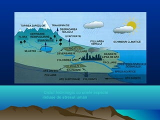 Ciclul hidrologic cu unele aspecte
induse de stresul uman
 