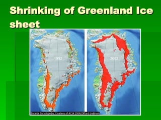 Shrinking of Greenland Ice sheet 