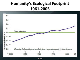 Humanity’s Ecological Footprint
1961-2005
 