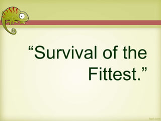 “Survival of the
Fittest.”
 