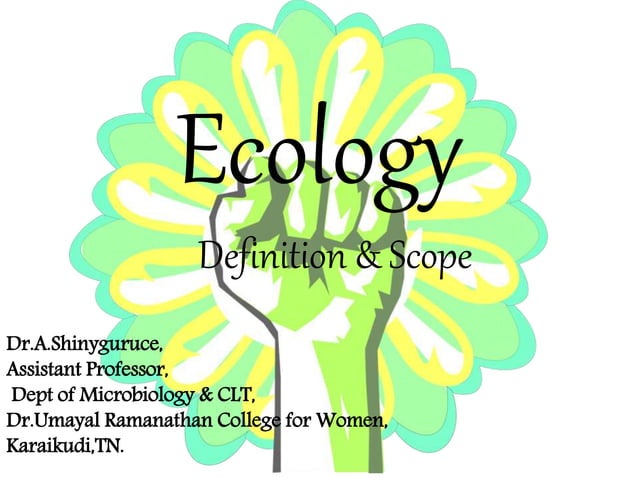 Ecology definition & scope | PPT