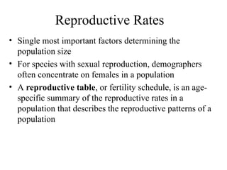 Reproduction Rates Influence Ecology and Environment - Basic concepts.ppt