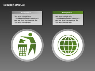 ECOLOGY-DIAGRAM
This is an example text.
Go ahead and replace it with your
own text. This is an example text.
This is an example text.
Example text
This is an example text.
Go ahead and replace it with your
own text. This is an example text.
This is an example text.
Example text
 