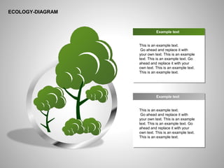 ё
ECOLOGY-DIAGRAM
This is an example text.
Go ahead and replace it with
your own text. This is an example
text. This is an example text. Go
ahead and replace it with your
own text. This is an example text.
This is an example text.
Example text
This is an example text.
Go ahead and replace it with
your own text. This is an example
text. This is an example text. Go
ahead and replace it with your
own text. This is an example text.
This is an example text.
Example text
 