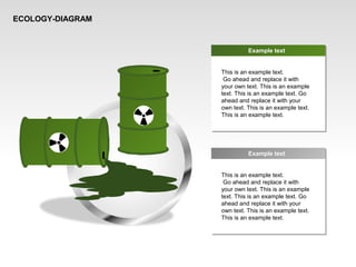 ECOLOGY-DIAGRAM
This is an example text.
Go ahead and replace it with
your own text. This is an example
text. This is an example text. Go
ahead and replace it with your
own text. This is an example text.
This is an example text.
Example text
This is an example text.
Go ahead and replace it with
your own text. This is an example
text. This is an example text. Go
ahead and replace it with your
own text. This is an example text.
This is an example text.
Example text
 
