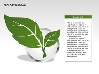 ECOLOGY-DIAGRAM
This is an example text.
Go ahead and replace it
with your own text. This is an
example text. This is an
example text. Go ahead and
replace it with your own text.
This is an example text. This
is an example text.
Go ahead and replace it
with your own text. This is an
example text. This is an
example text. Go ahead and
replace it with your own text.
This is an example text. This
is an example text. Go
ahead and replace it with
your own text. This is an
example text.
Example text
 