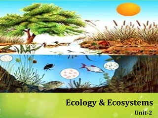 Ecology & Ecosystems
Unit-2
 