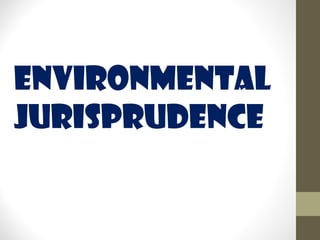ENVIRONMENTAL
JURISPRUDENCE
 