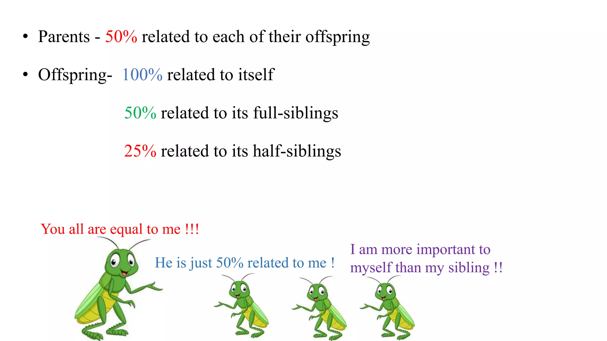 Parent offspring conflicts and sibling rivalry in insects | PPTX