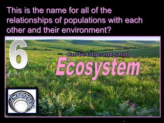 This is the name for all of the
relationships of populations with each
other and their environment?
Copyright © 2010 Ryan P. Murphy
 