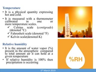 Instruments for measuring temperature and Relative humidity | PPTX