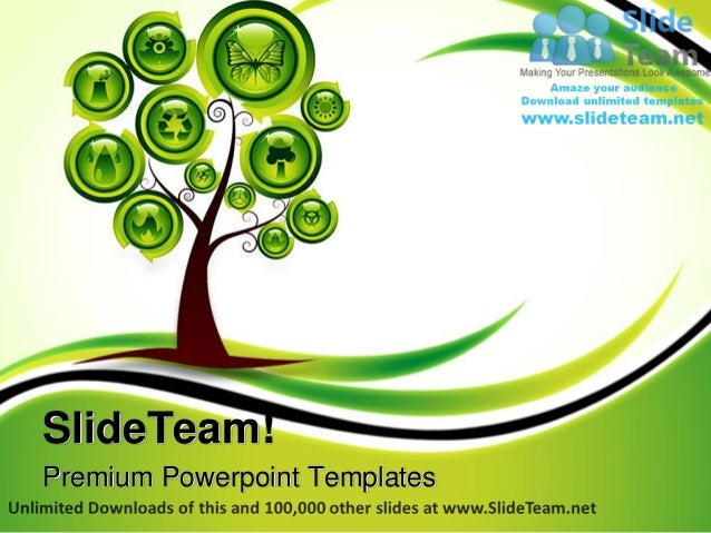 ecology tree environment power point templates themes and backgrounds
