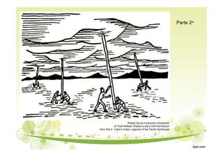 Robert Bruce Inverarity's illustration
of Chief William Shelton's story Doh-Kwi-Buhch
from Ella E. Clark's Indian Legends of the Pacific Northwest
Parte 2a
 