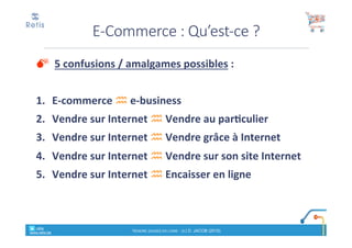 Cours 'E-Commerce' - partie 1