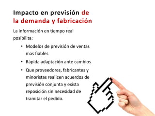 Impacto en la gestión
de clientes
Se pueden recoger datos de los
clientes a través de su actividad
en internet a traves de
historiales, tráfico, coockies,
formularios, etc.
 
