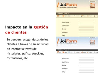 intermediación
Agentes que realizan las
funciones de intermediación

Motores de búsqueda
Facilitan al usuario encontrar
páginas web tomando como
referencia una o varias palabras
clave

Webs de comparación de precios
Permiten definir un producto a partir
de unas características y buscar en
la red las diferentes ofertas
disponibles
 