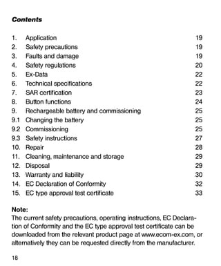 Ecom EX Handy 06 ATEX Certified Hazardous Area Mobile Phone | PDF