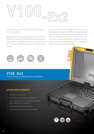 Ecom Getac V100 Ex2 - Hazardous Area Zone 2 Laptop (ATEX Certified) | PDF